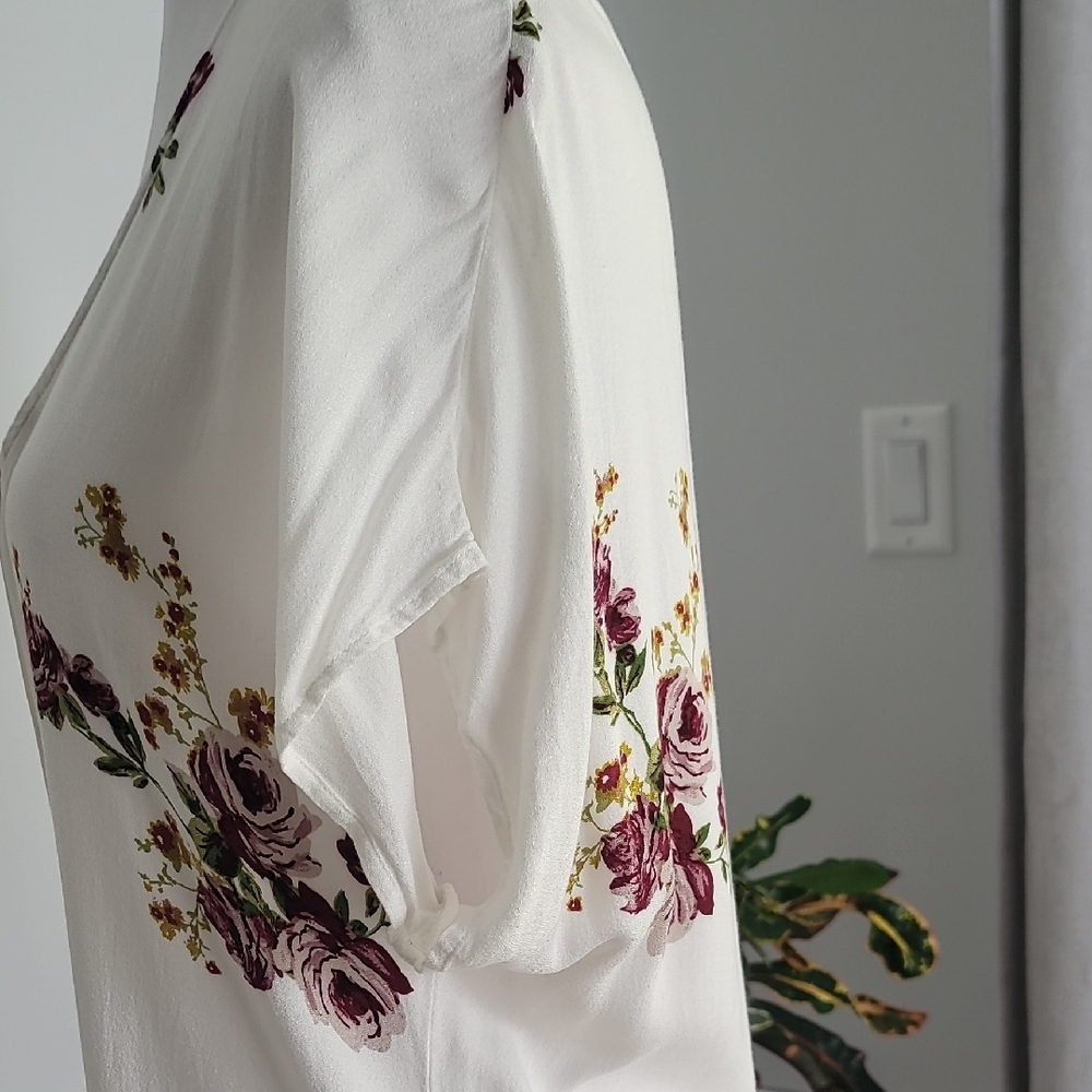 Lovestitch Floral Print Button-Down Midi Slit Dress Beach Cover Up - Picture 5 of 11